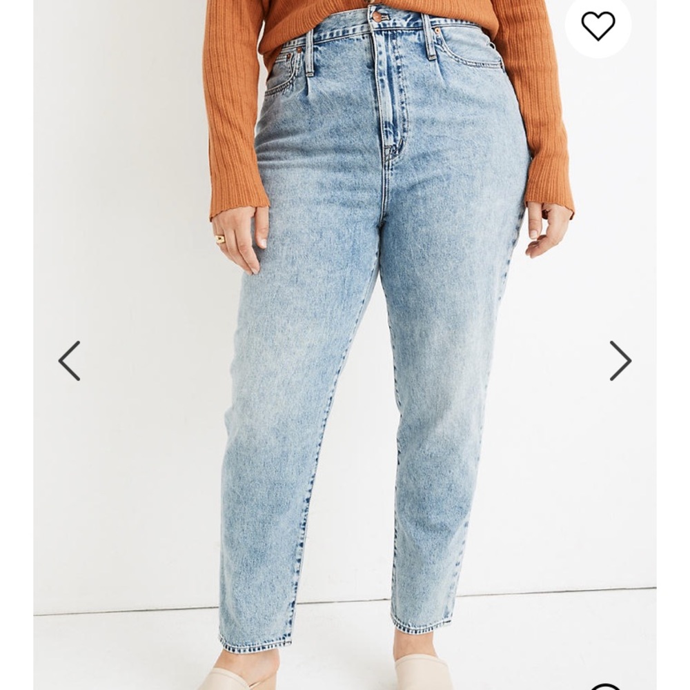 SOLD Madewell pleated mom jeans NWT
